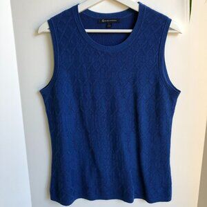 Brooks Brothers Scoop Neck Sleeveless Knit Tank Top Blue Size L